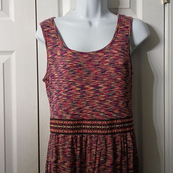 Cable & gauge multicolor sleeveless high low summer faux wrap dress  Sz M NWOT - Picture 3 of 8